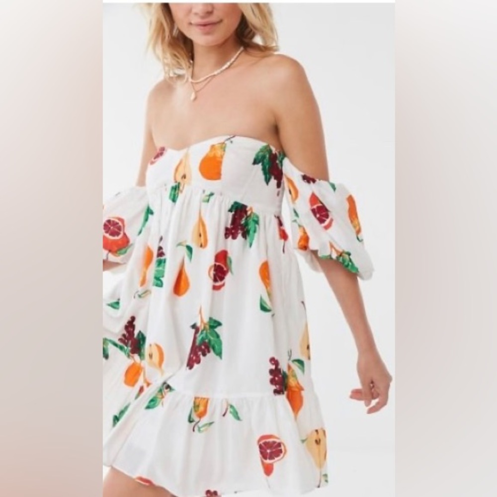 Urban Outfitters Summer In Italy off the shoulder mini dress